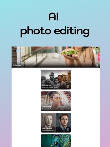 PhotoPic: Face Swap & AI Tools iPad screenshot