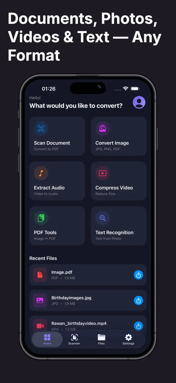 Screenshot #1 pour FileMaster: Offline Scanner