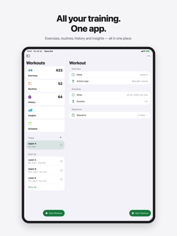 Tepuy: Workout Tracker & Log iPad screenshot