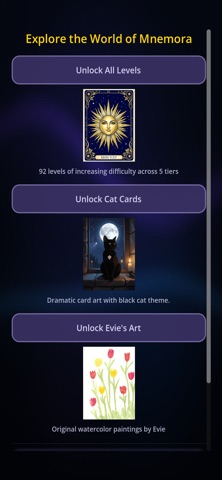 Mnemora: Card Match Puzzle iPhone screenshot