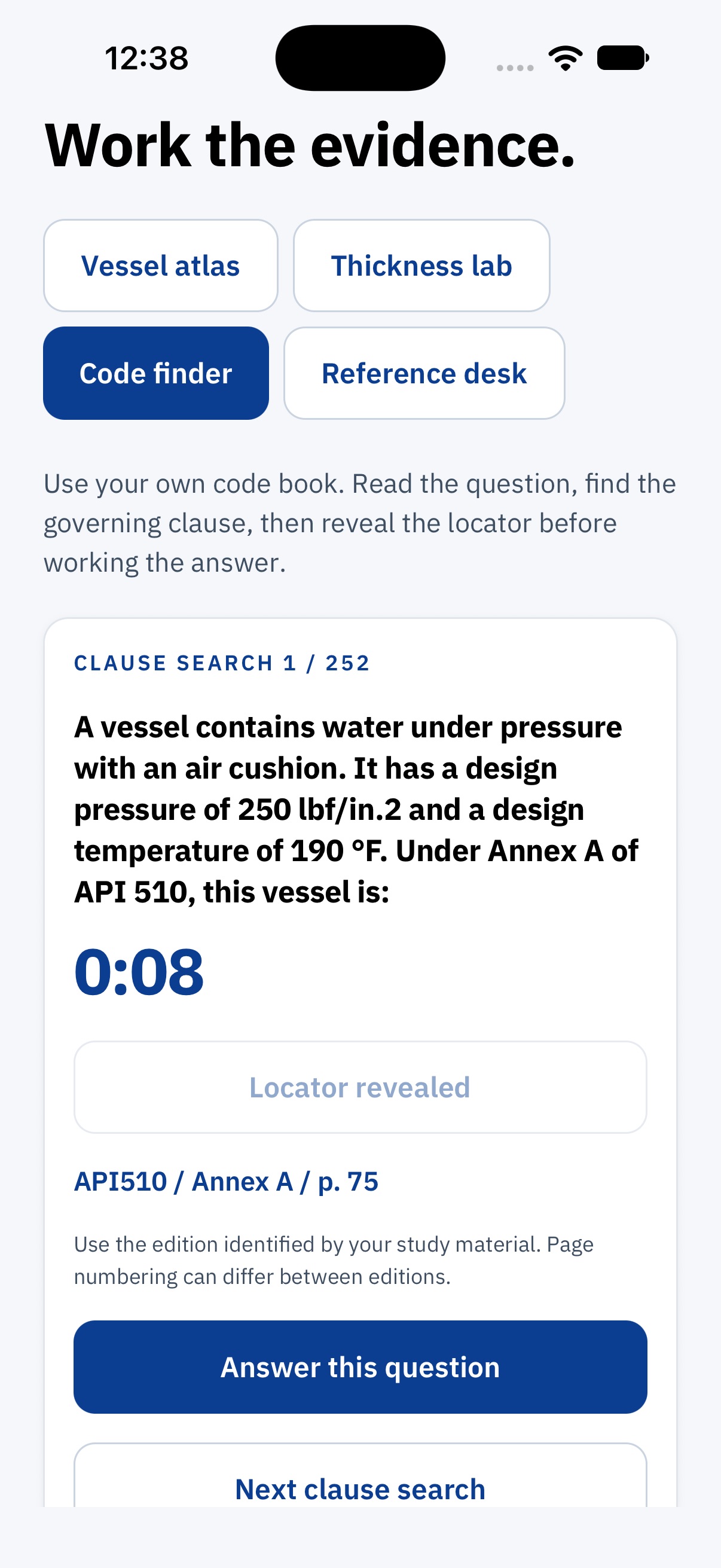 Screenshot 2 of API 510 Pressure Vessel Exam