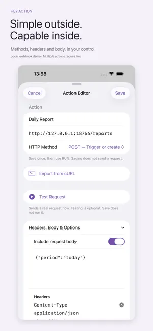 Hey Action: API Trigger screenshot 3