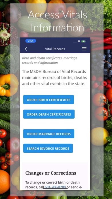 MSDH Healthy App Screenshot