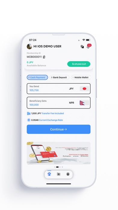 JME Remittance Screenshot
