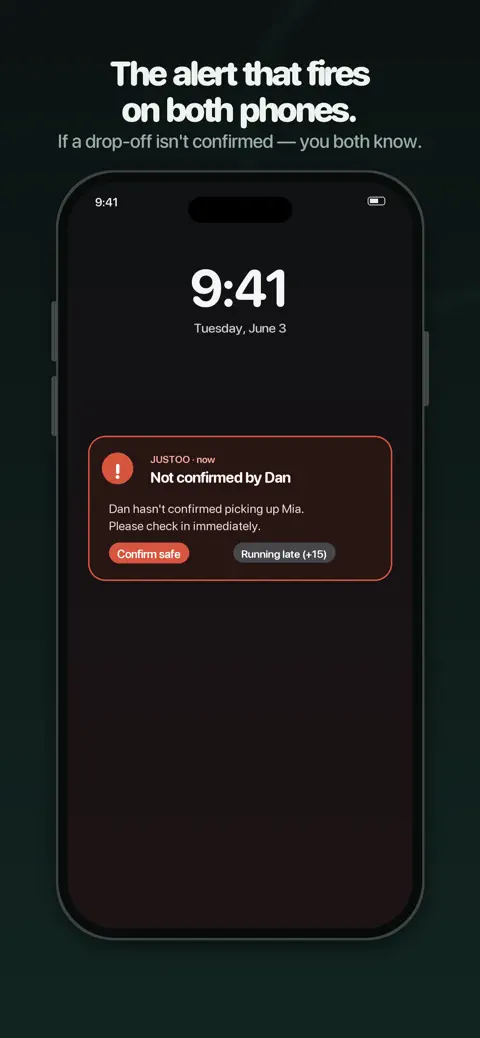 Justoo: Co-Parent Hand-offs: App Store preview 2