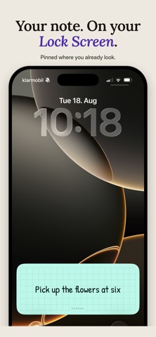 Banora Pin: Lock Screen Notes iPhone screenshot