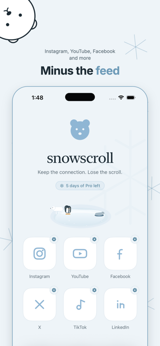 block the feed: snowscroll Screenshot 3 of 5
