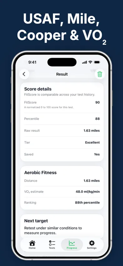 Fitness Test Scorecard screenshot 5