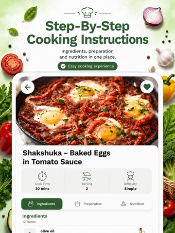 Vegetarian Recipes & Meal Box iPad screenshot
