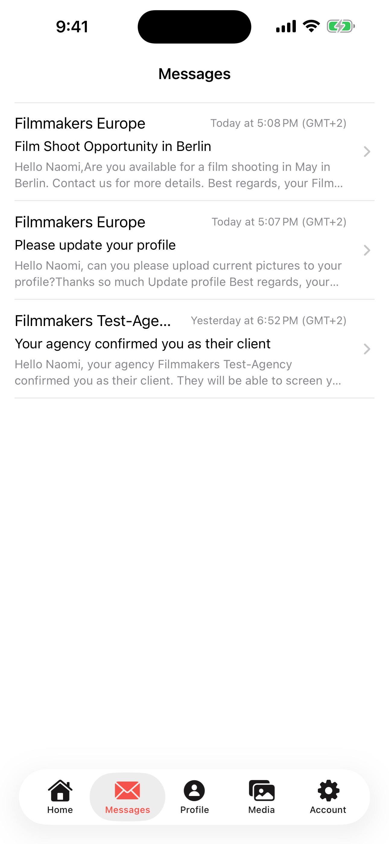 Filmmakers App screenshot 2