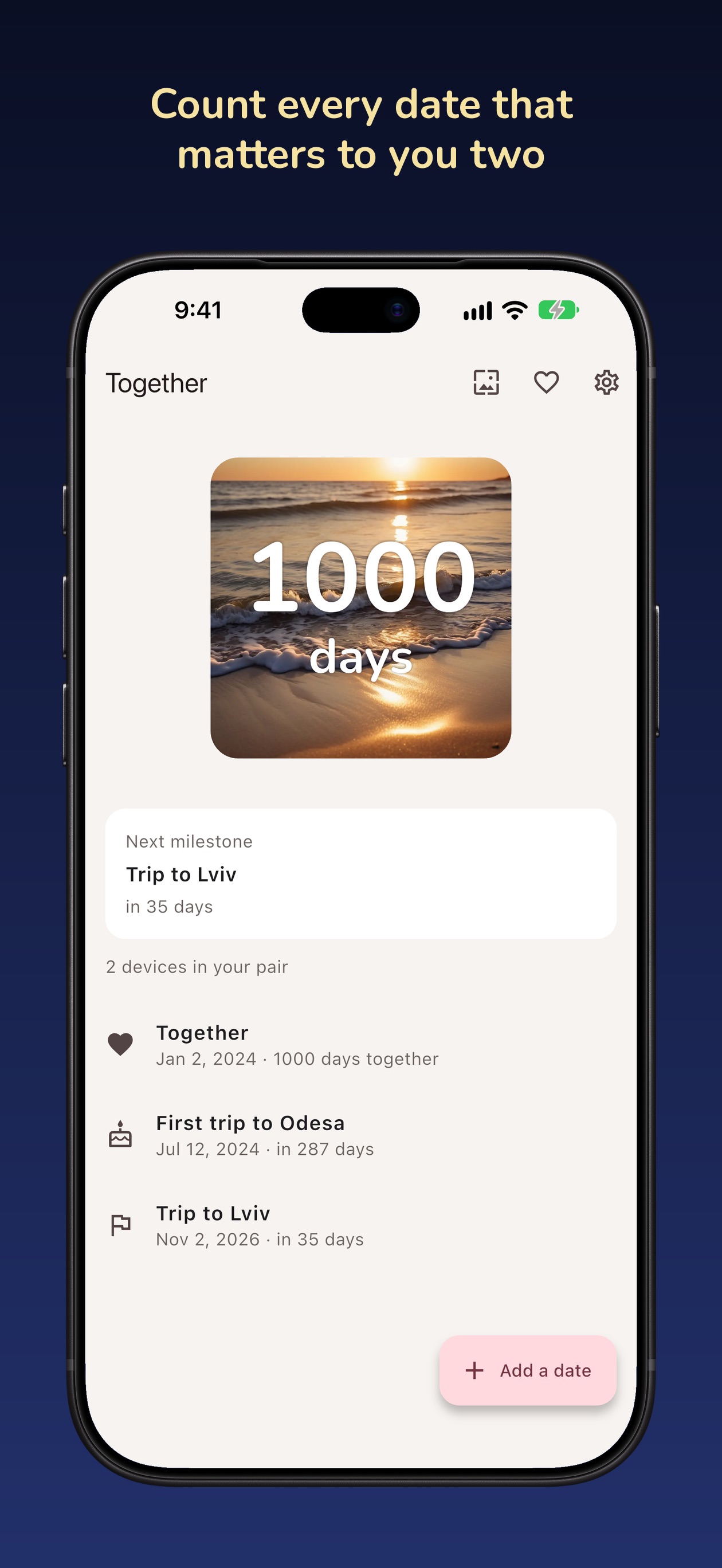 Screenshot 3 of Together: Days Counter Widget