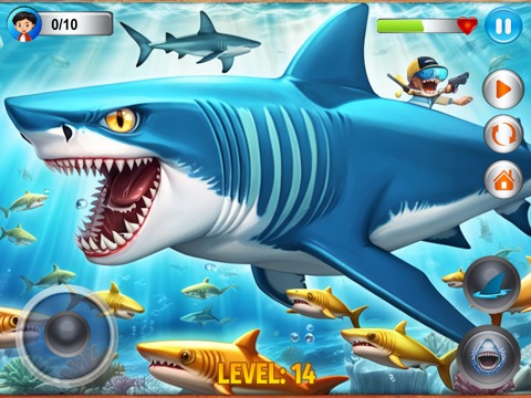 怒っているサメ シミュレーター ゲーム 3 dのおすすめ画像5
