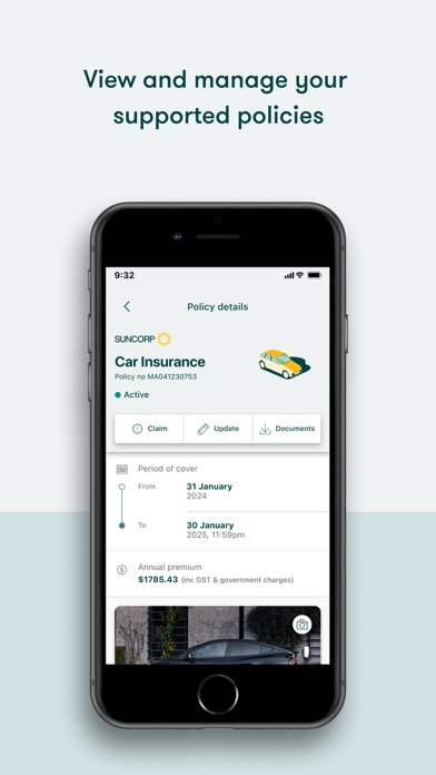 Suncorp Insurance App Screenshot