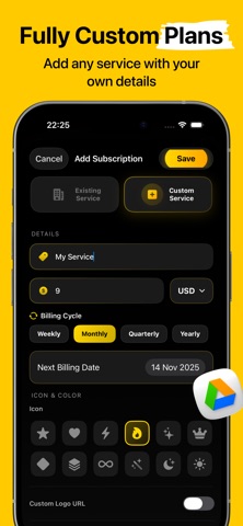 Goldiny - Subscription Tracker Screenshot 5 of 6