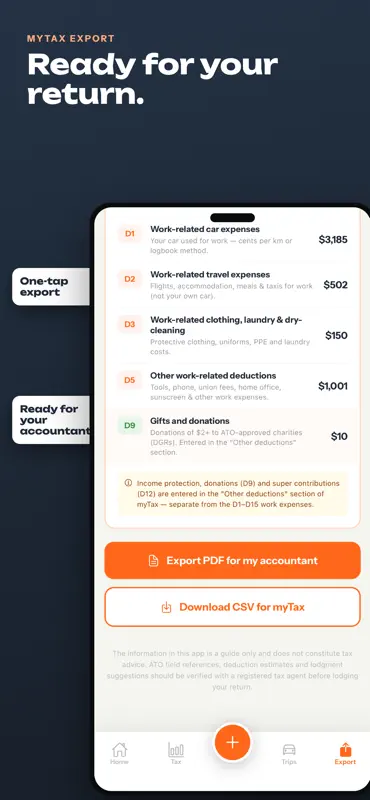 TradieTax: Deduction Tracker screenshot 5 of 6
