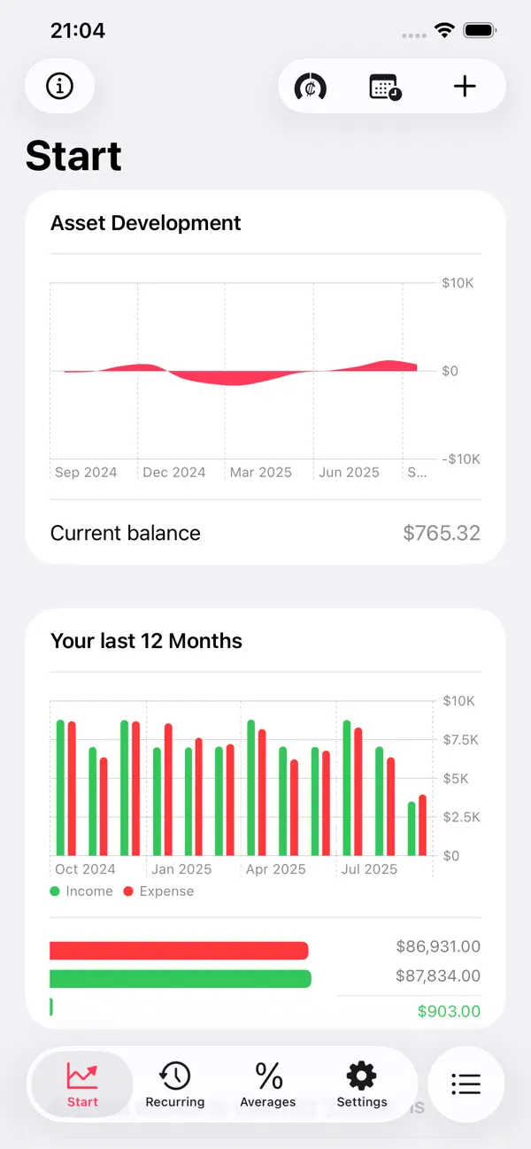 Screenshot #1 pour MoneyBuddy - Pocket Tracker