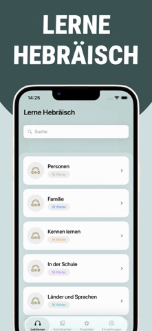 Hebräisch schnell lernen iPhone screenshot