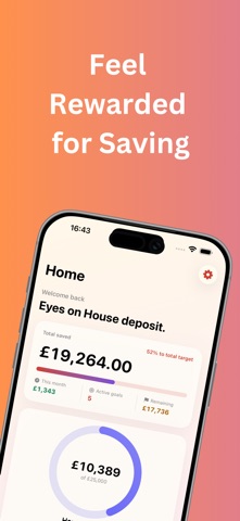 Risewell Grow: Savings Tracker iPhone screenshot