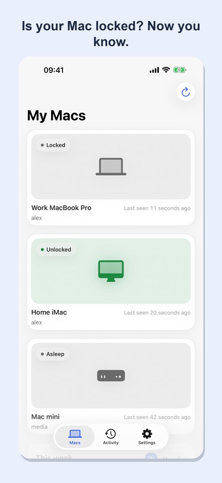 Lock Status: Laptop & Desktop screenshot 1