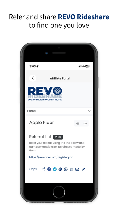 REVO Rideshare Screenshot