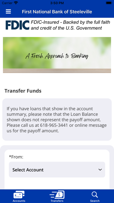 FNB of Steeleville Mobile App Screenshot