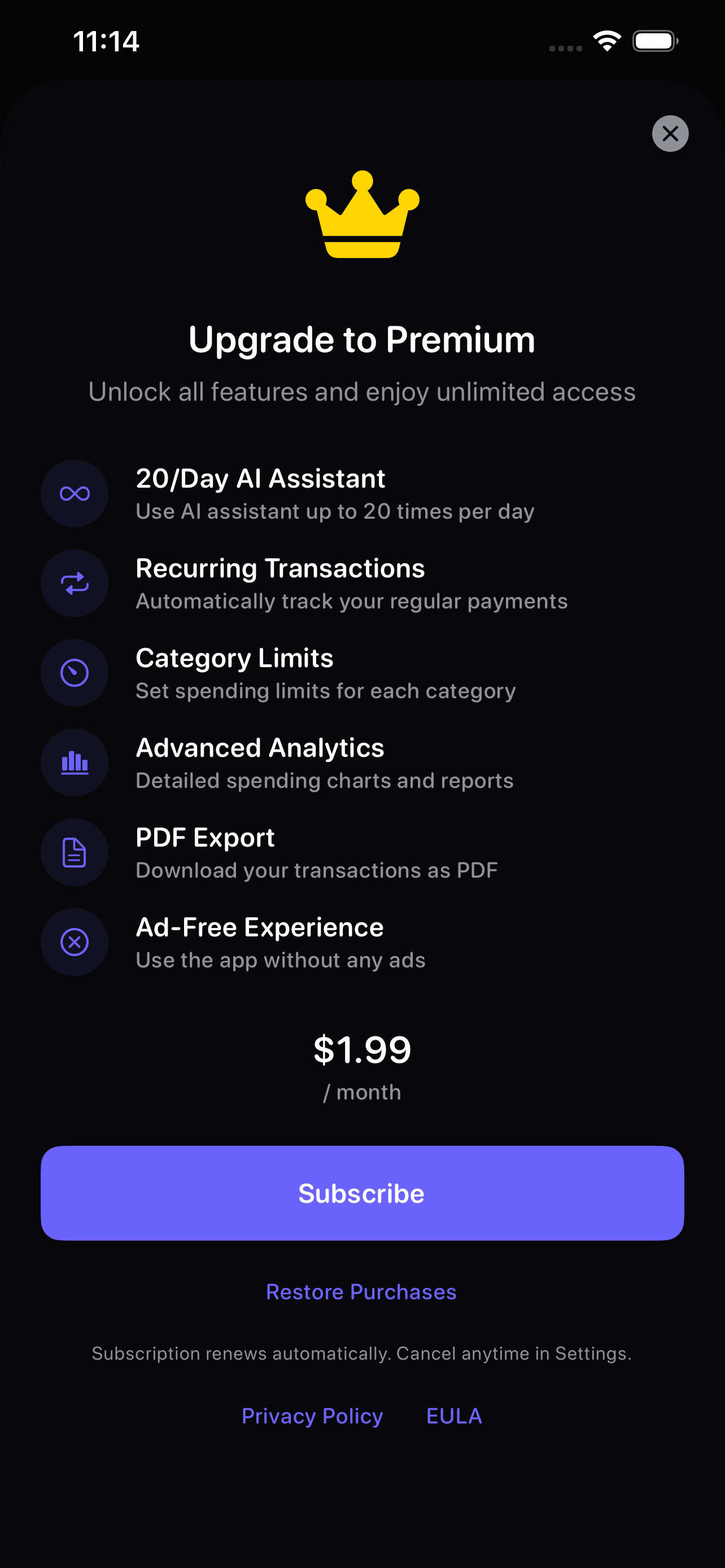 UniBudget - Money Tracker
