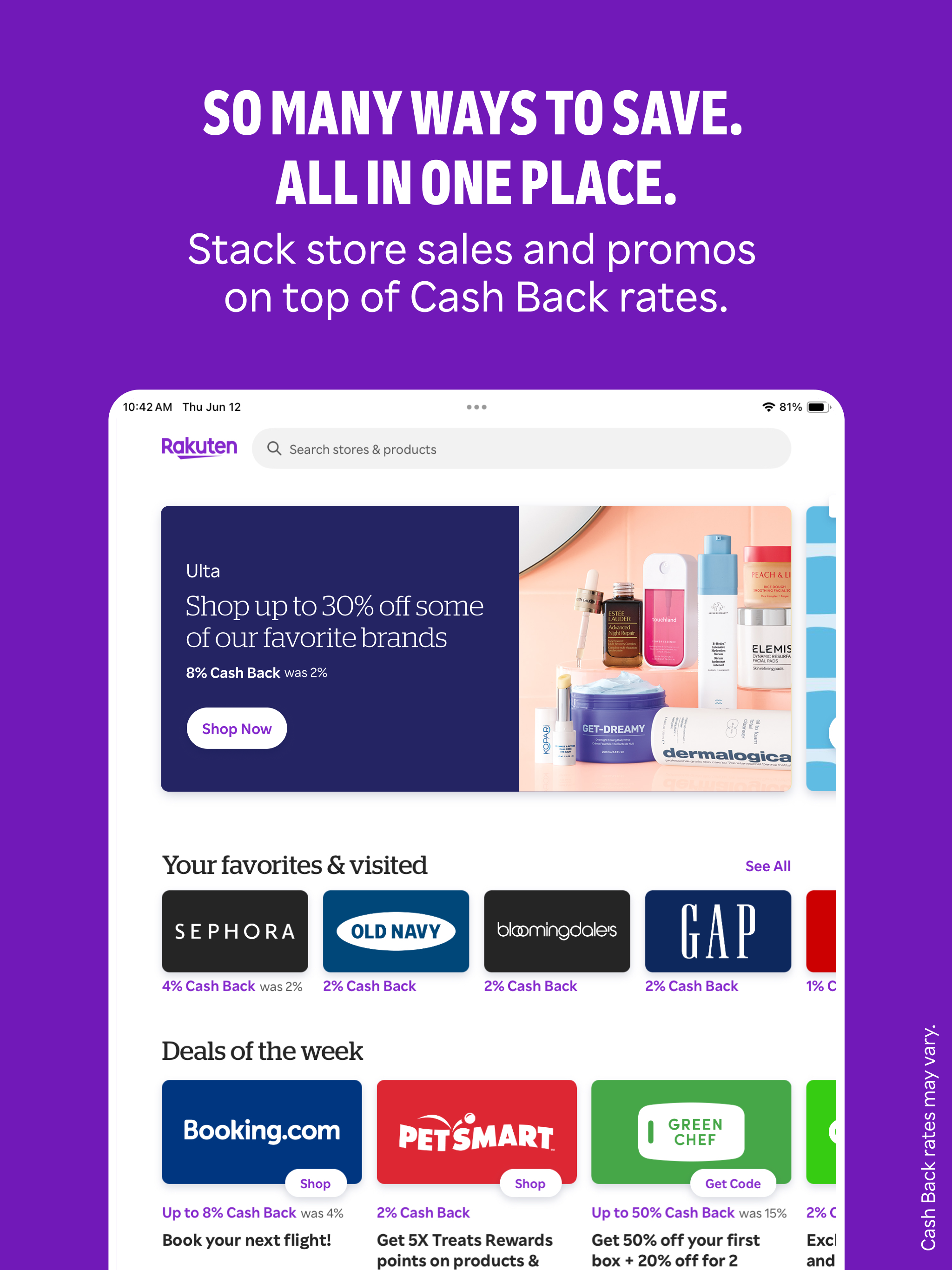Rakuten: Cash Back & Deals