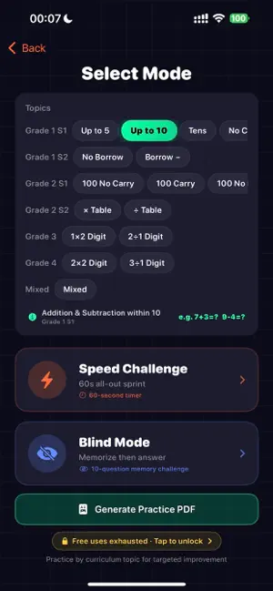 FlashMath Go screenshot 1