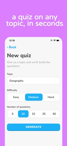 Knack:  AI Quizzes screenshot