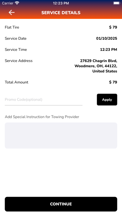 Beep Roadside Assistance Screenshot
