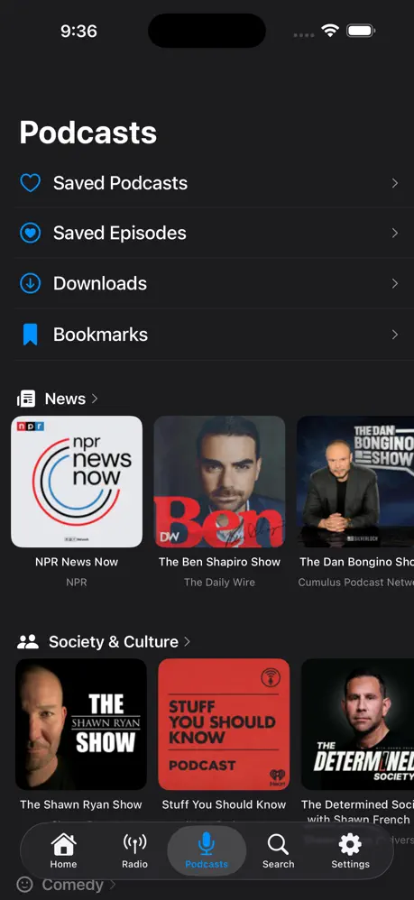 Podbox: Podcasts & Radio  播客播放器应用截图