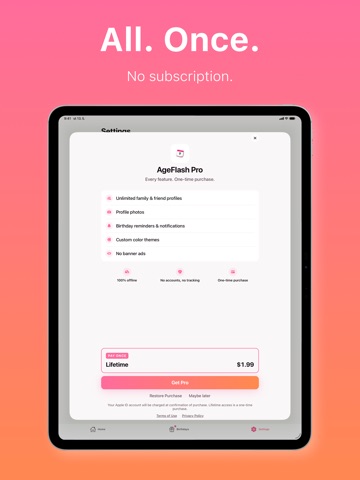 AgeFlash: Age Calculator iPad screenshot
