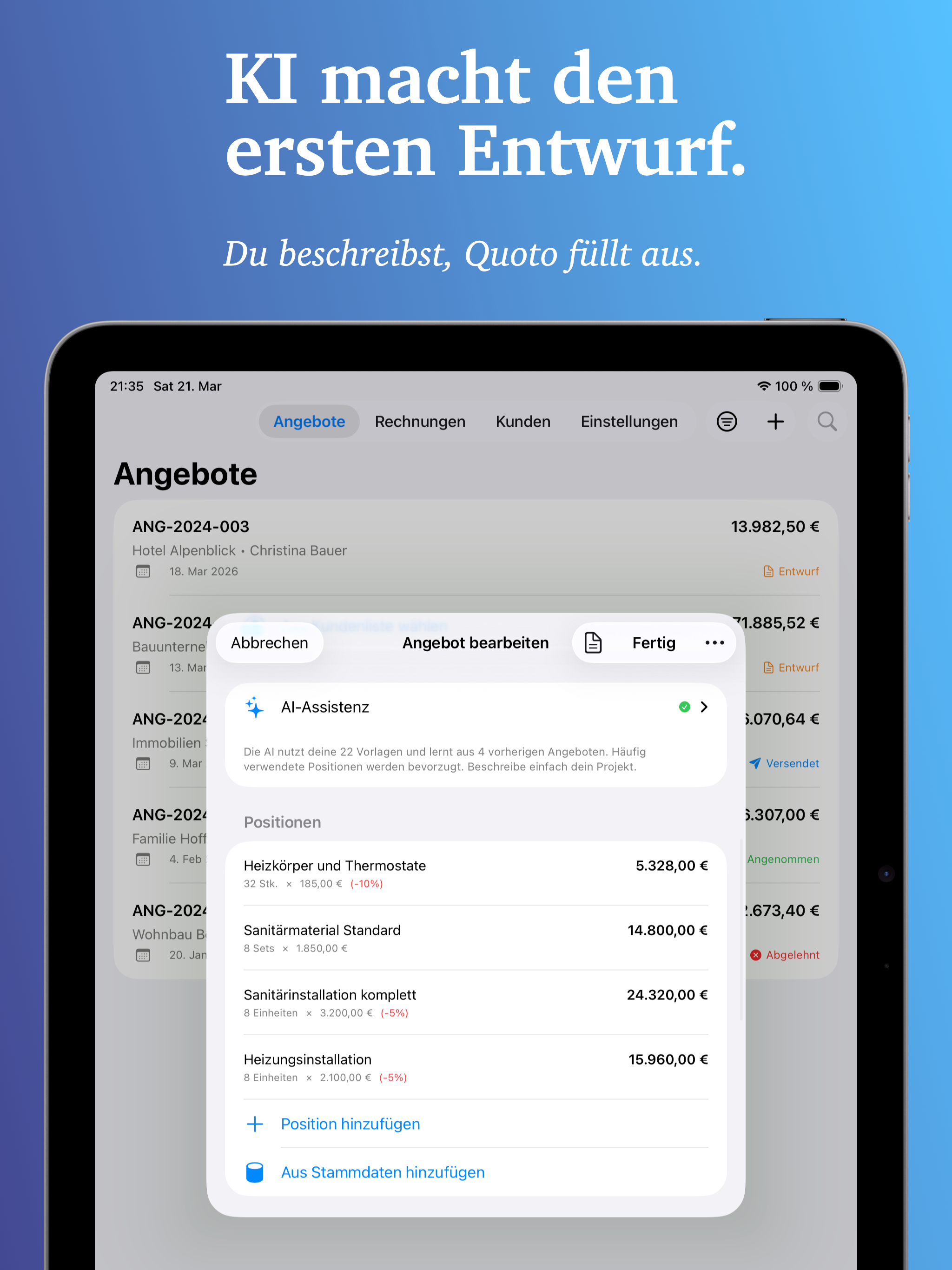 Quoto – Angebote & Rechnungen screenshot 12