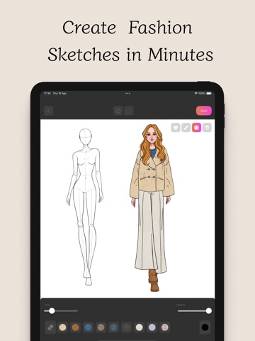 Fashion Sketch Clothing Design iPad screenshot