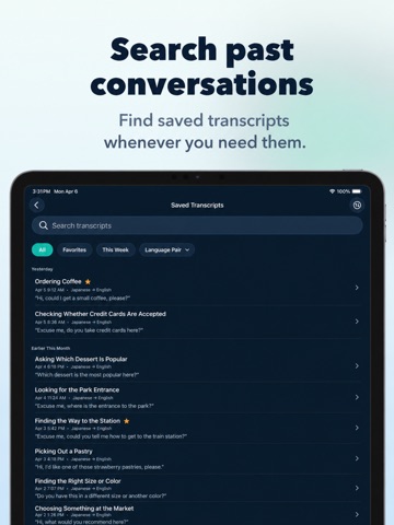 Translate Speech Live iPad screenshot