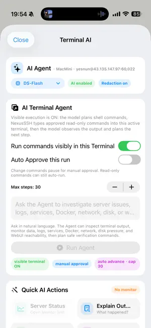 NexusSSH - AI SSH Client screenshot 1