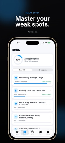 Barber Exam Prep: Board & Quiz iPhone screenshot
