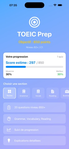 TOEICPrep iPhone screenshot