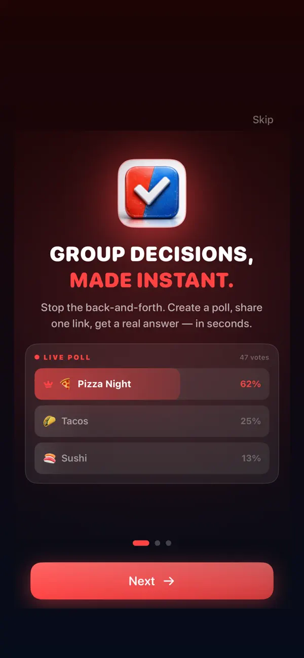 Screenshot #1 pour Voto: Live Polls
