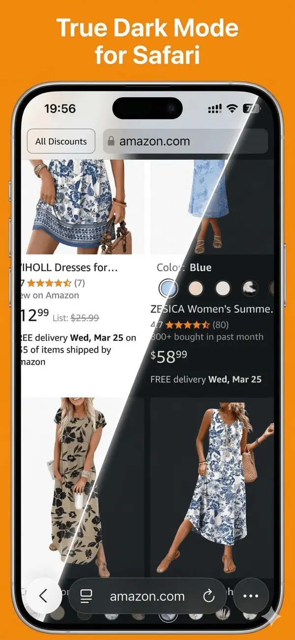 Screenshot #1 pour Noxri: Mode Sombre Safari