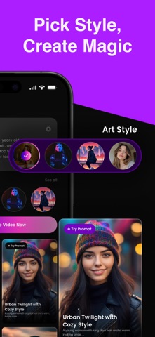 VIDZO Art - AI Video Generator iPhone screenshot