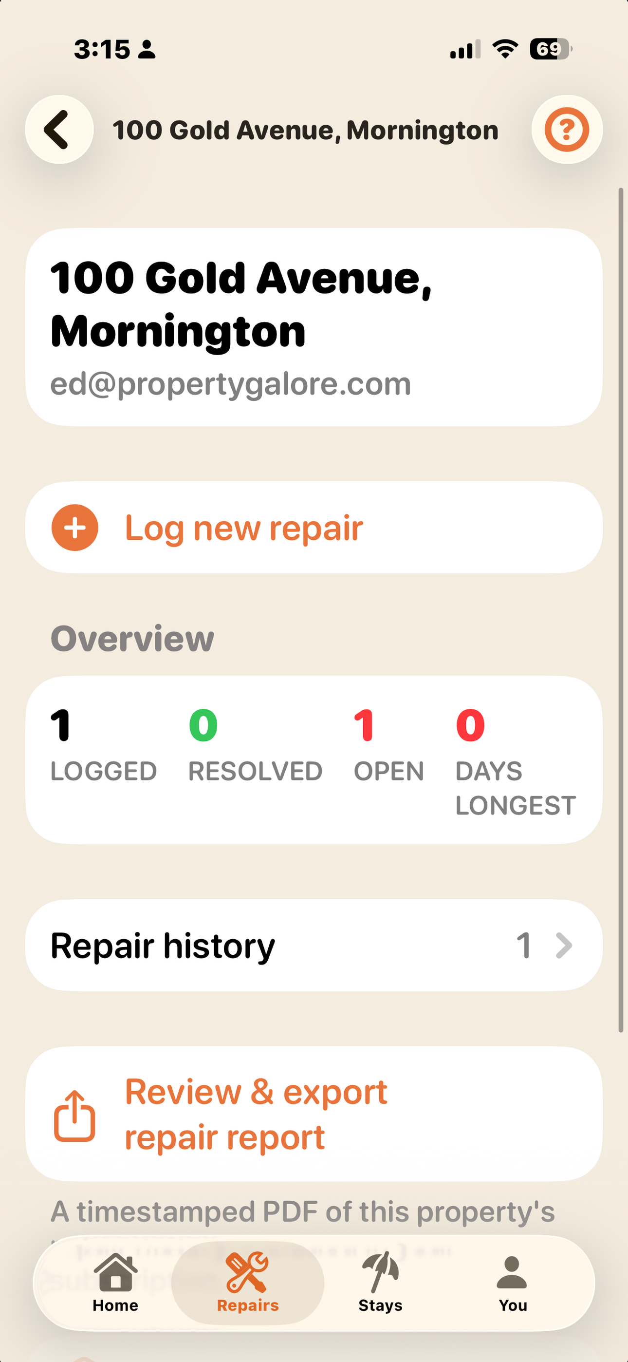 BondProof: Rental Bond Log screenshot 2