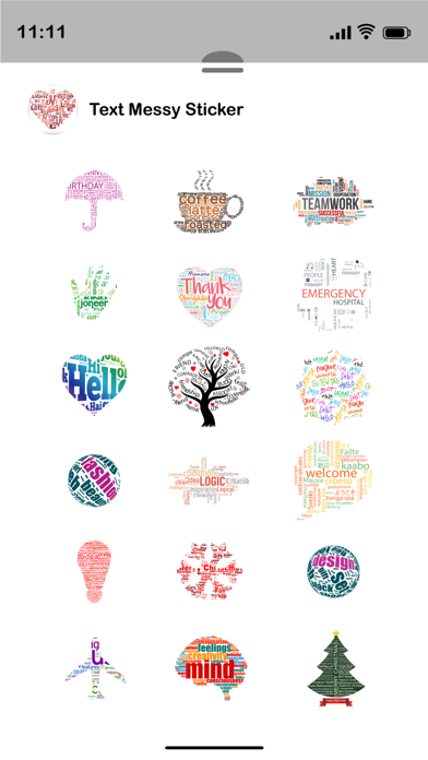 Text Messy Word Stickers Screenshot
