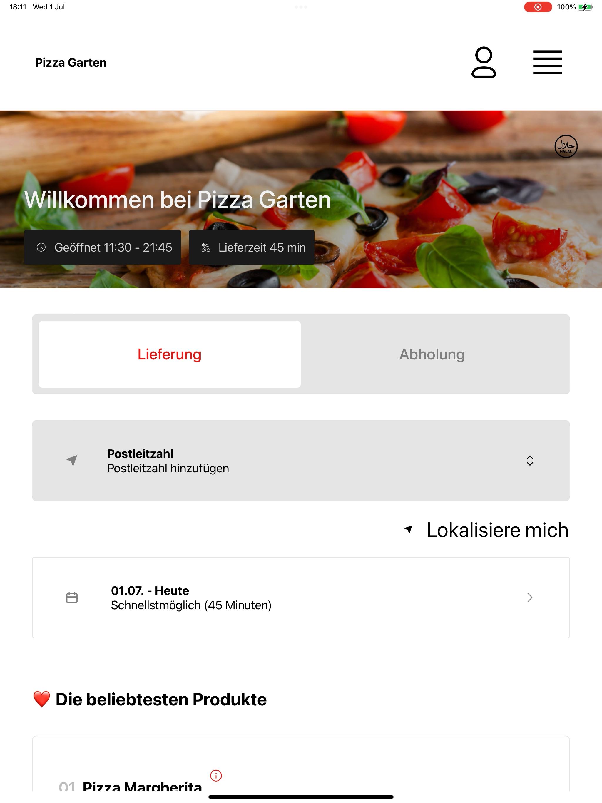 Pizza Garten