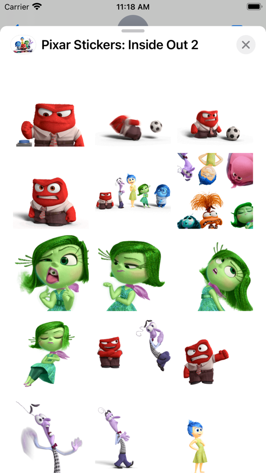 #2. Pixar Stickers: Inside Out 2 (iOS) By: Disney