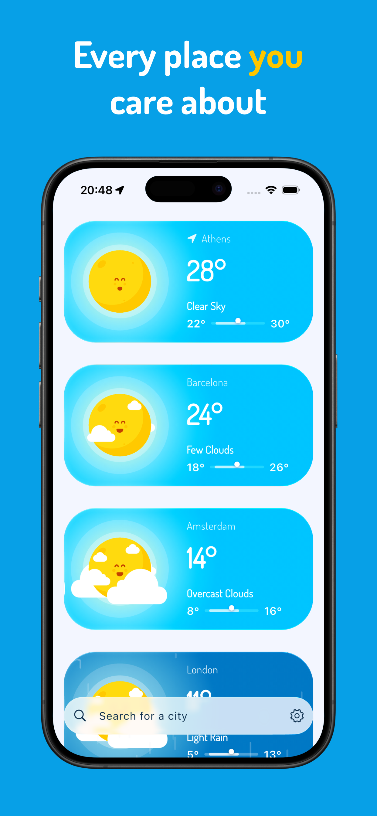 Cloudy - Cute Animated Weather screenshot 5