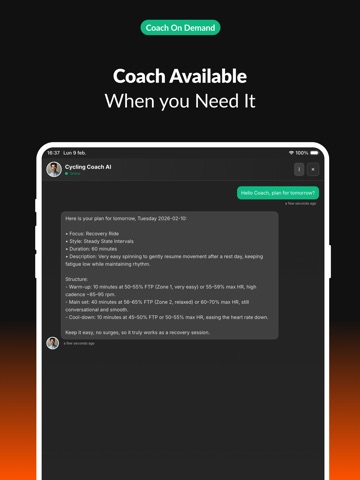 Cycling Coach AI iPad screenshot