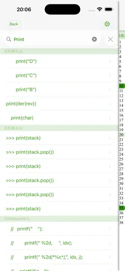 Screenshot von Python3 IDE Fresh Edition auf dem iPhone 3