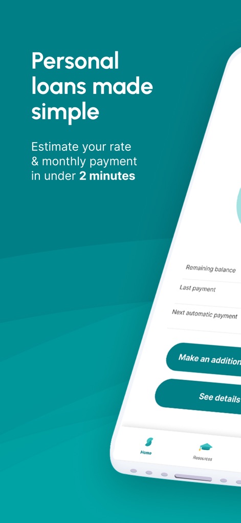 Prosper: Personal Loans - Die App vereinfacht die Verwaltung von Krediten, indem sie Nutzern eine klare Übersicht über den verbleibenden Saldo und die anstehende automatische Zahlung bietet.