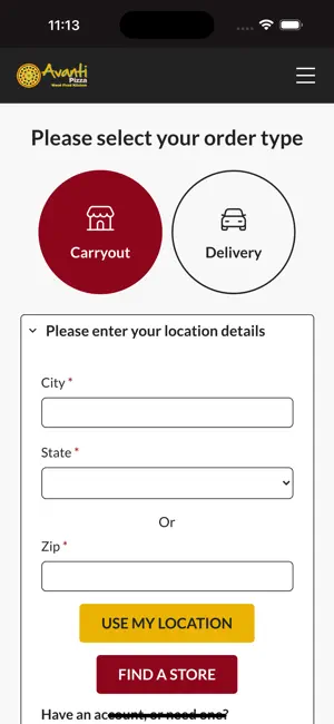 Avanti's Pizza screenshot 1
